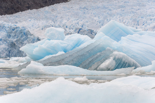 Glaciers and iceberg nature landscape in south America