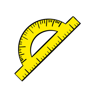 Cute Yellow Hand-Drawn Back to School Ruler