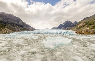 Glaciers and iceberg nature landscape in south America