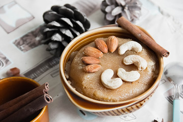 semolina halva, halvah, halava 
