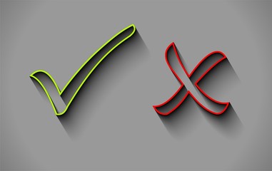 Tick and cross