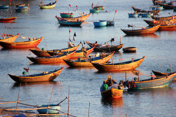 Fishing boats in Mui ne. Vietnam