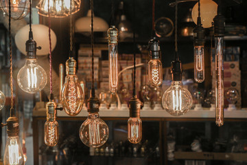 Light bulbs decoration (Front focus)