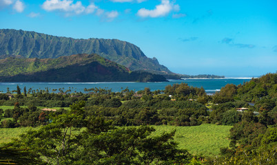 Fototapeta na wymiar hanalei valley kauai hawaii