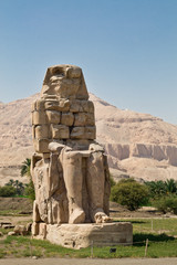 Statue Colossi of Memnon in Luxor in Egypt