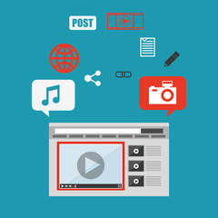 Fototapeta premium video marketing design 