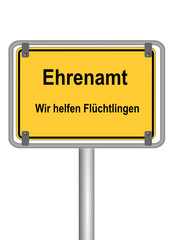Ortsschild Ehrenamt