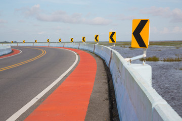 traffic sign on a road