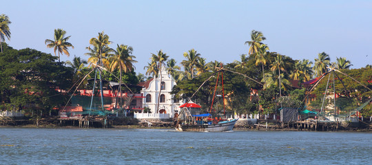 Filets chinois / Cochin (Kerala - Inde)