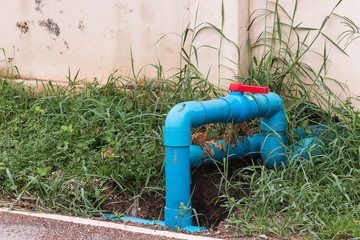 water pipe in pit