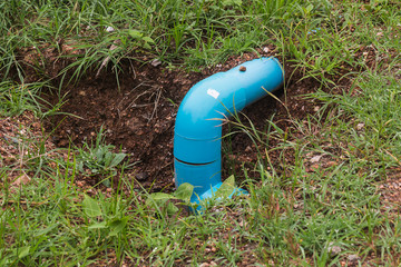 water pipe in pit