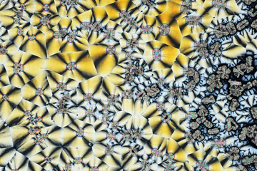 Colorful micro crystals in polarized light