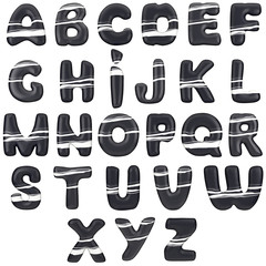 Pebble alphabet.