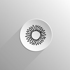 Daisy summer flower black icon Doodle