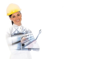 Double exposure, support concept of business