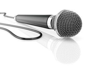 microphone on wite
