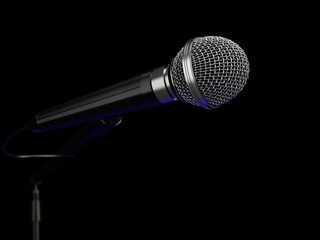 microphone on stand