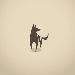 Naklejka premium Wolf symbol