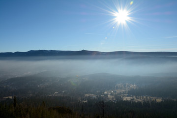 Szklarska Poreba, Karkonosze mountains and sun.