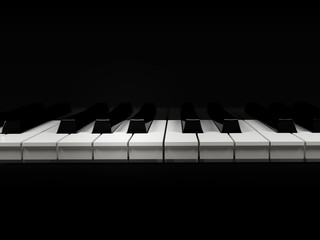 Fototapeta premium piano keyboard on a black background