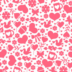 Valentines day pattern seamless with valentines element