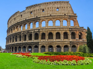 Fototapeta na wymiar The Ancient Eternal Wonder - Colosseum - Rome, Italy 