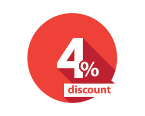 4 percent discount  red circle