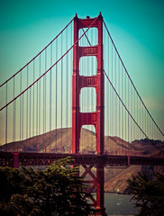 The Golden Gate Bridge in Vintage - San Francisco, CA
