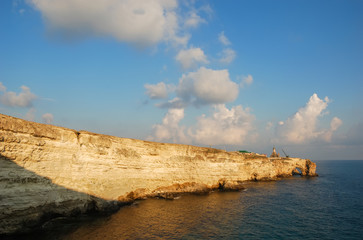 The coast of the peninsula Tarkhankut. Crimea.Atlesh