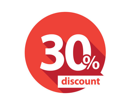 30 percent discount  red circle
