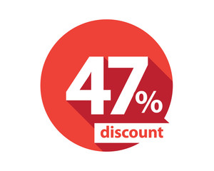 47 percent discount  red circle