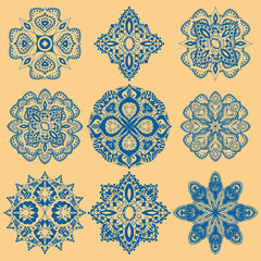 geometric ornaments set