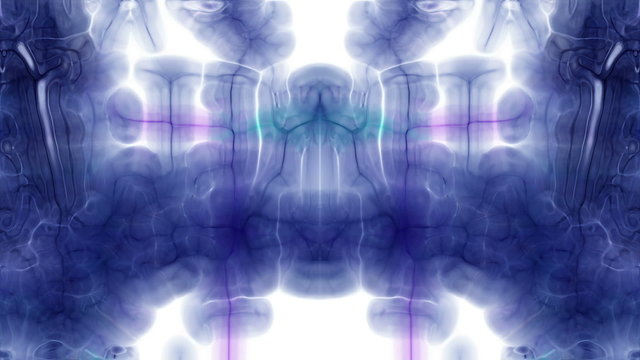 Rorschach 004: Abstract Rorschach imagery forms and flows (Video Loop).