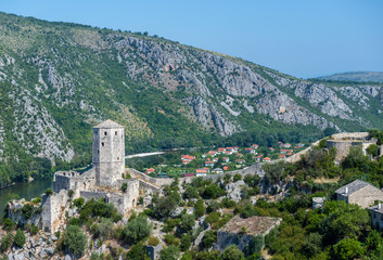 Fototapeta na wymiar medieval fortress in Pocitelj village in Bosnia and Herzegovina