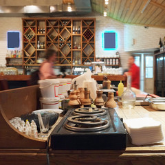 Interior of a bar or restaurant