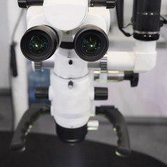 The image of the professional medical laboratory microscope