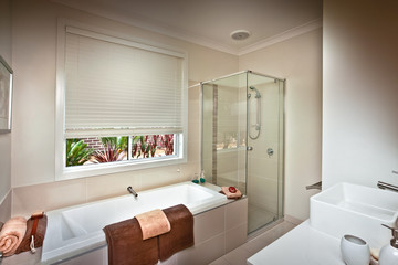Fototapeta na wymiar Picutre of a beautiful modern stylish bathroom