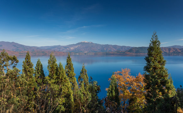 Akita , Japan - November 2015 : Symbol Of Lake Tazawa In Novembe