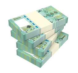 Lebanese pounds isolated on white background Computer generated 3D photo rendering