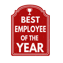 Best employee of the year stamp