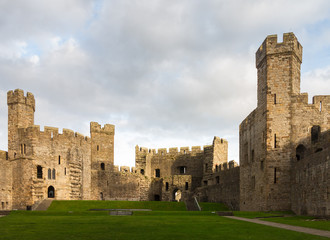 Fototapeta premium Caernarfon Castle interior walls