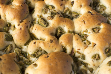 Focaccia With Olives - Loaf