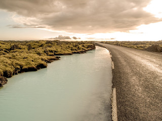 Road and Silica River Iceland