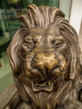 Lion Head Sculpture