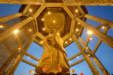 Guanyin statue during chinese new year