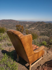 Leather Arm Chair on Hill