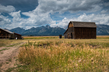 Fototapeta na wymiar Old barn at Grand Teton National Park