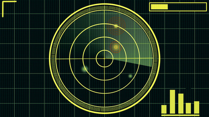 Radar simple and sonar HUD user interface