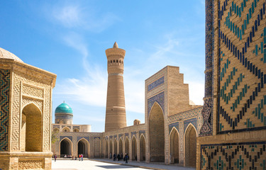Uzbekistan, Bukhara, the wonderful inside of the Kalon mosque - obrazy, fototapety, plakaty