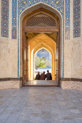Uzbekistan, Bukhara, the main entrance of the Kalon mosque